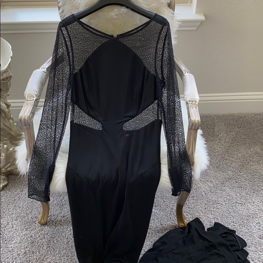 Long sleeve lace gown